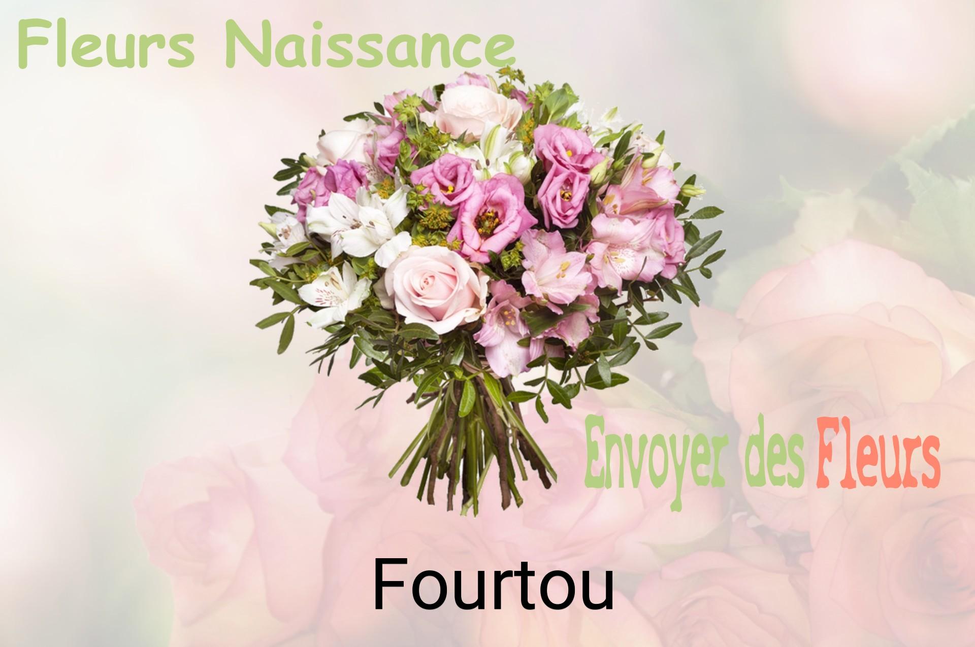 Bouquet de fleurs de naissance livré à Fourtou
